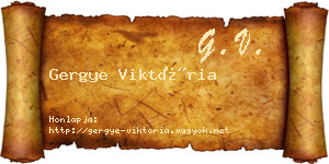 Gergye Viktória névjegykártya